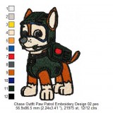 Chase Outfit Paw Patrol Embroidery Design 02